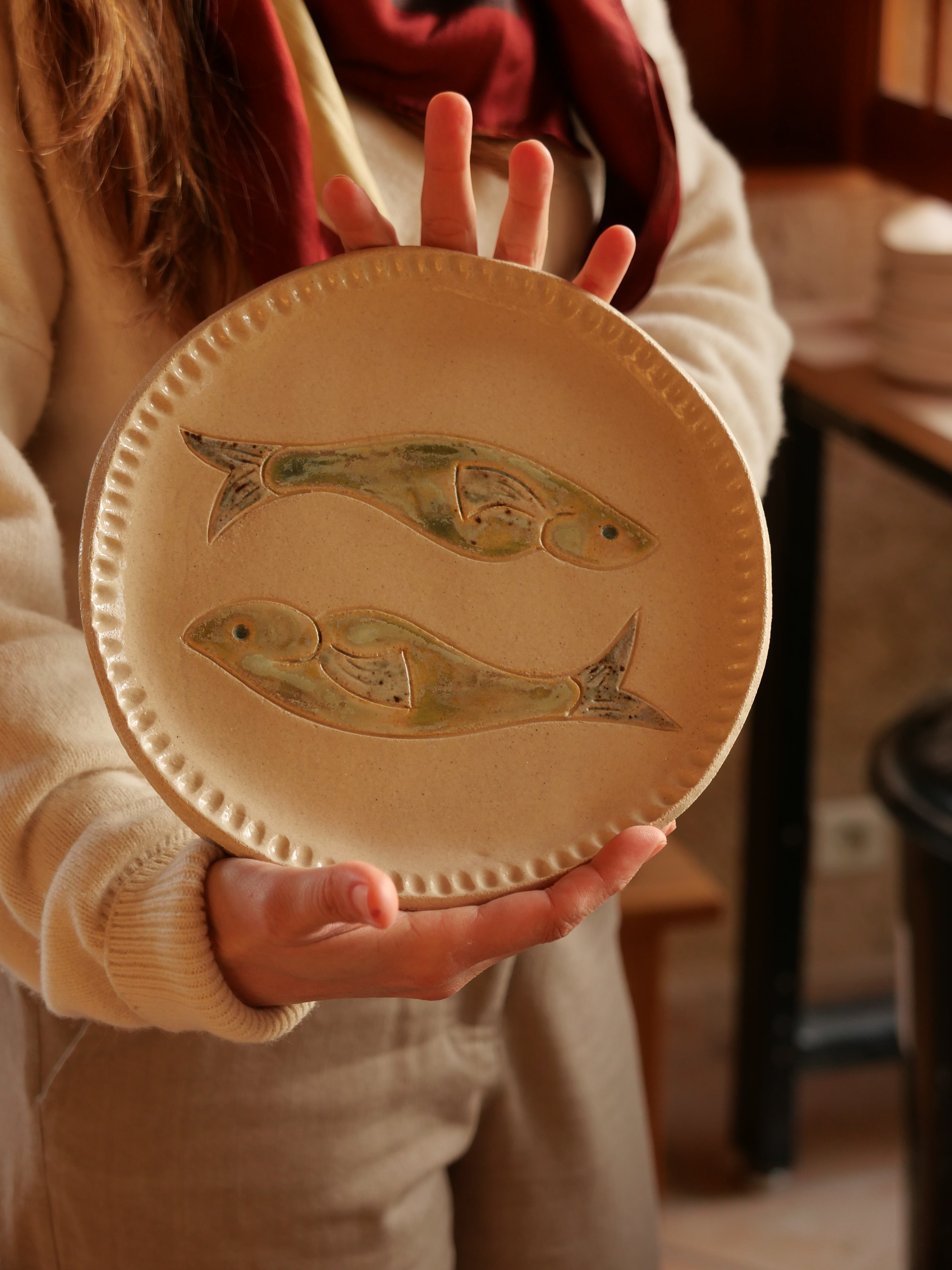 Onde - Assiettes en grès chamotté