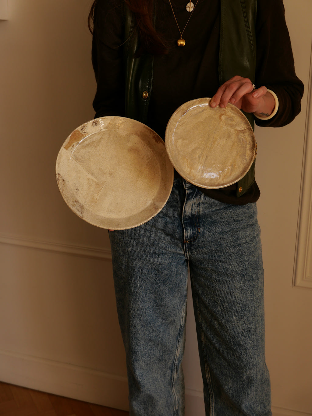 TERRA - lot de 2 assiettes à dessert, sur commande