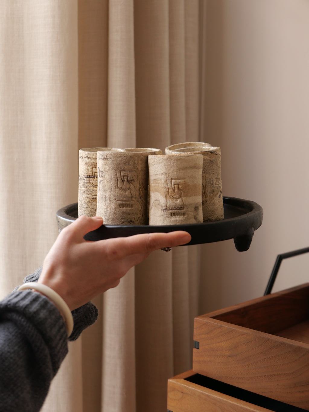 Lot de 4 tasses à café TERRA - sur commande