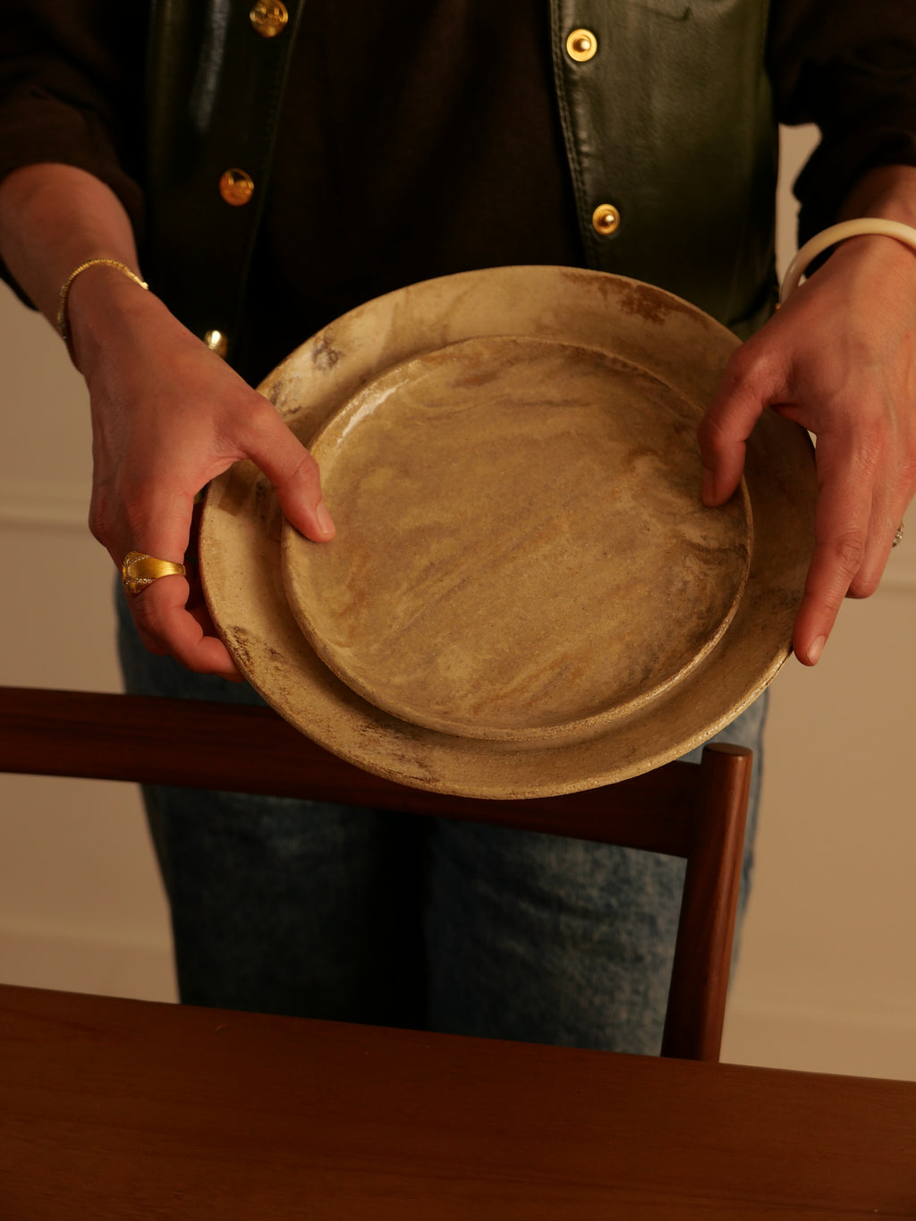 TERRA - lot de 2 assiettes tailles moyennes, sur commande