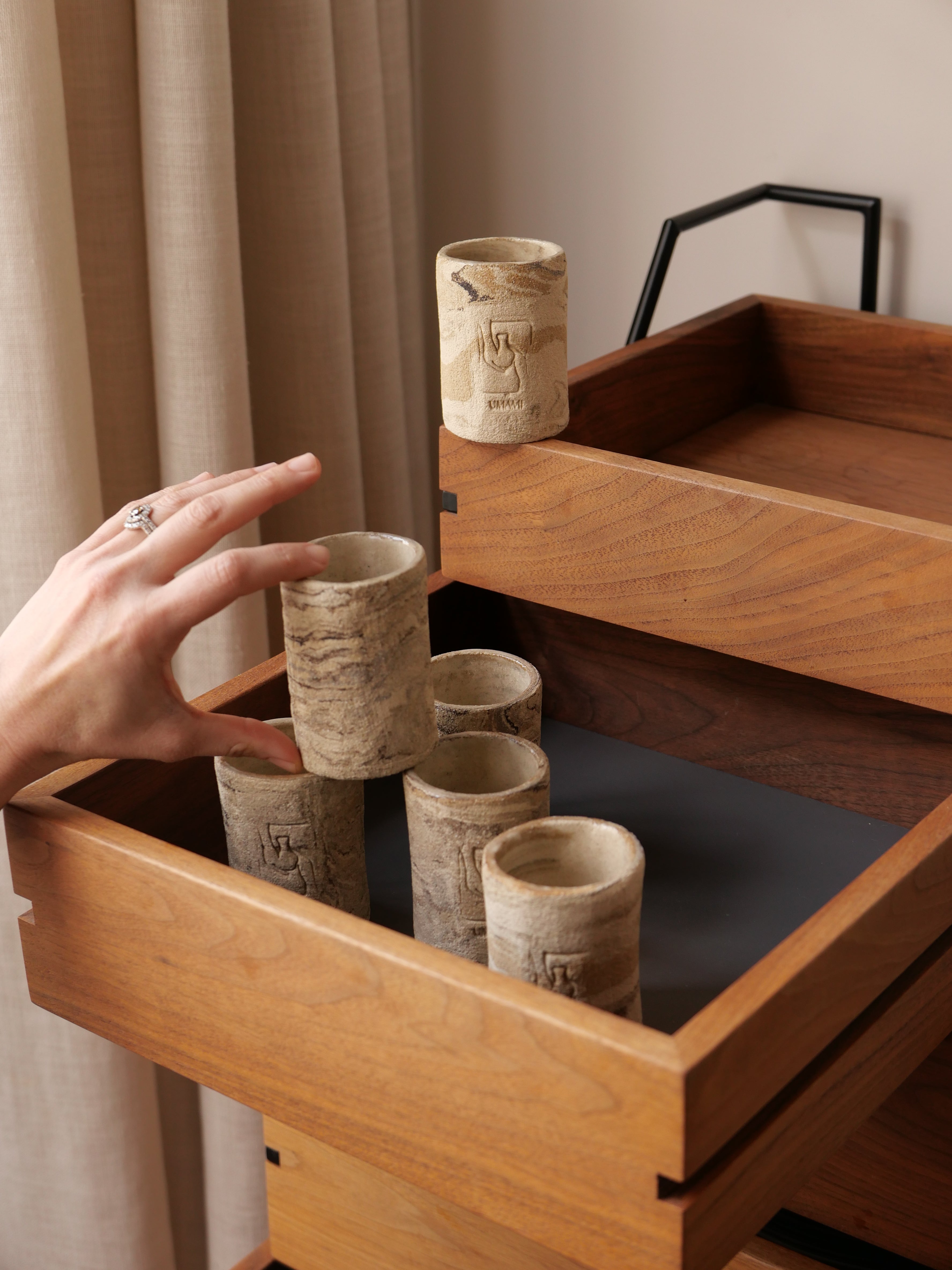 Lot de 4 tasses à café TERRA - sur commande