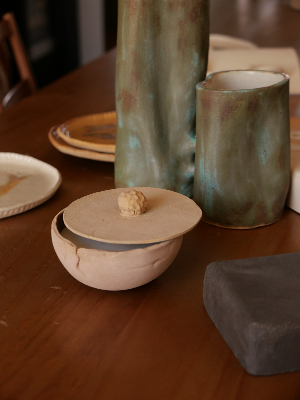 Les amoureux (émail malachite)