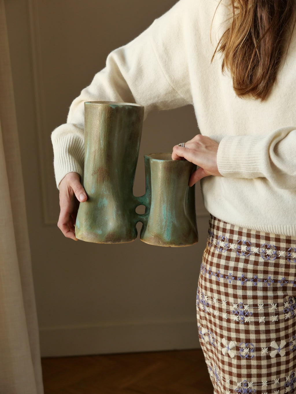 Les amoureux (émail malachite)