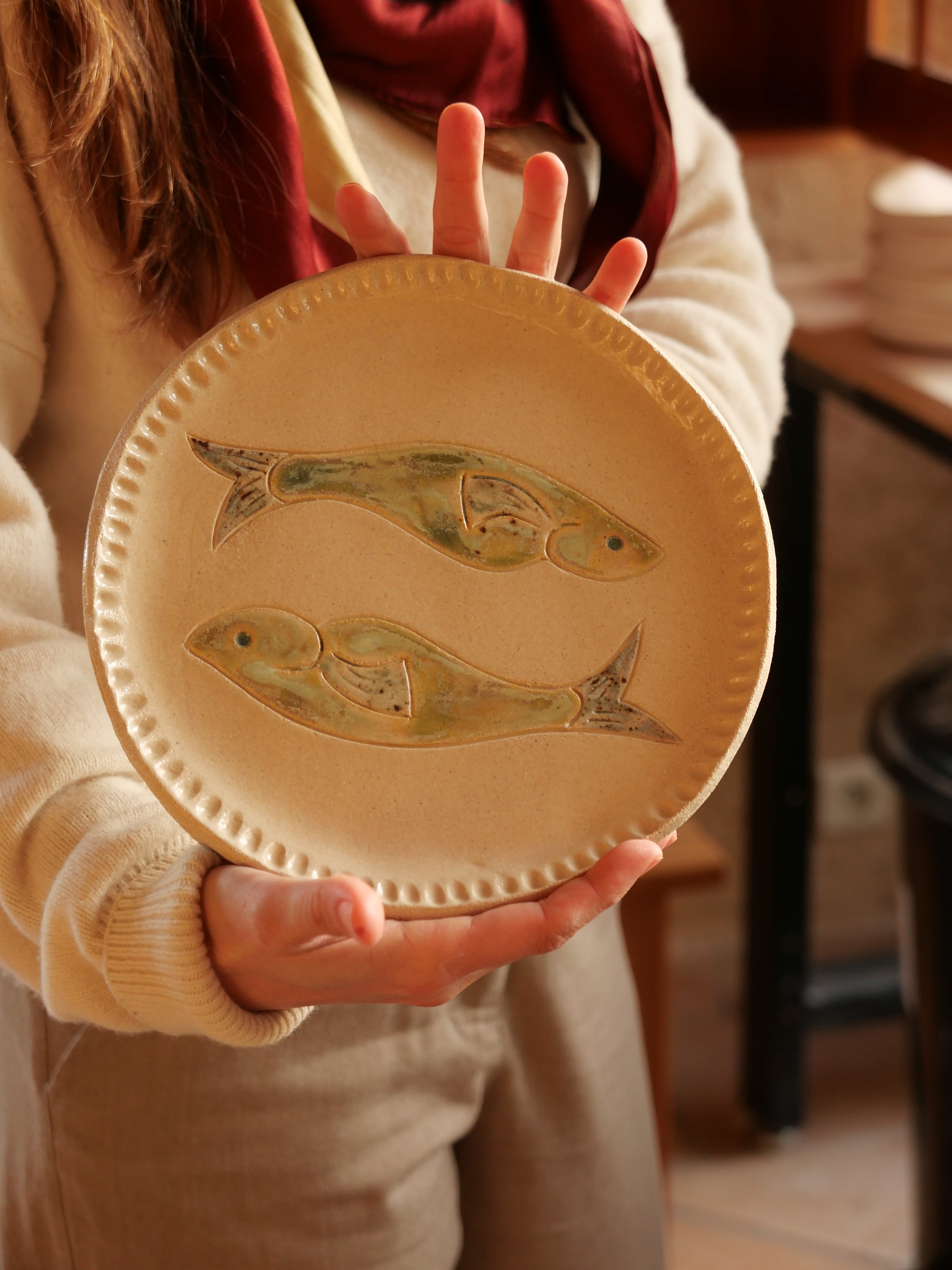 Onde - Assiettes en grès chamotté