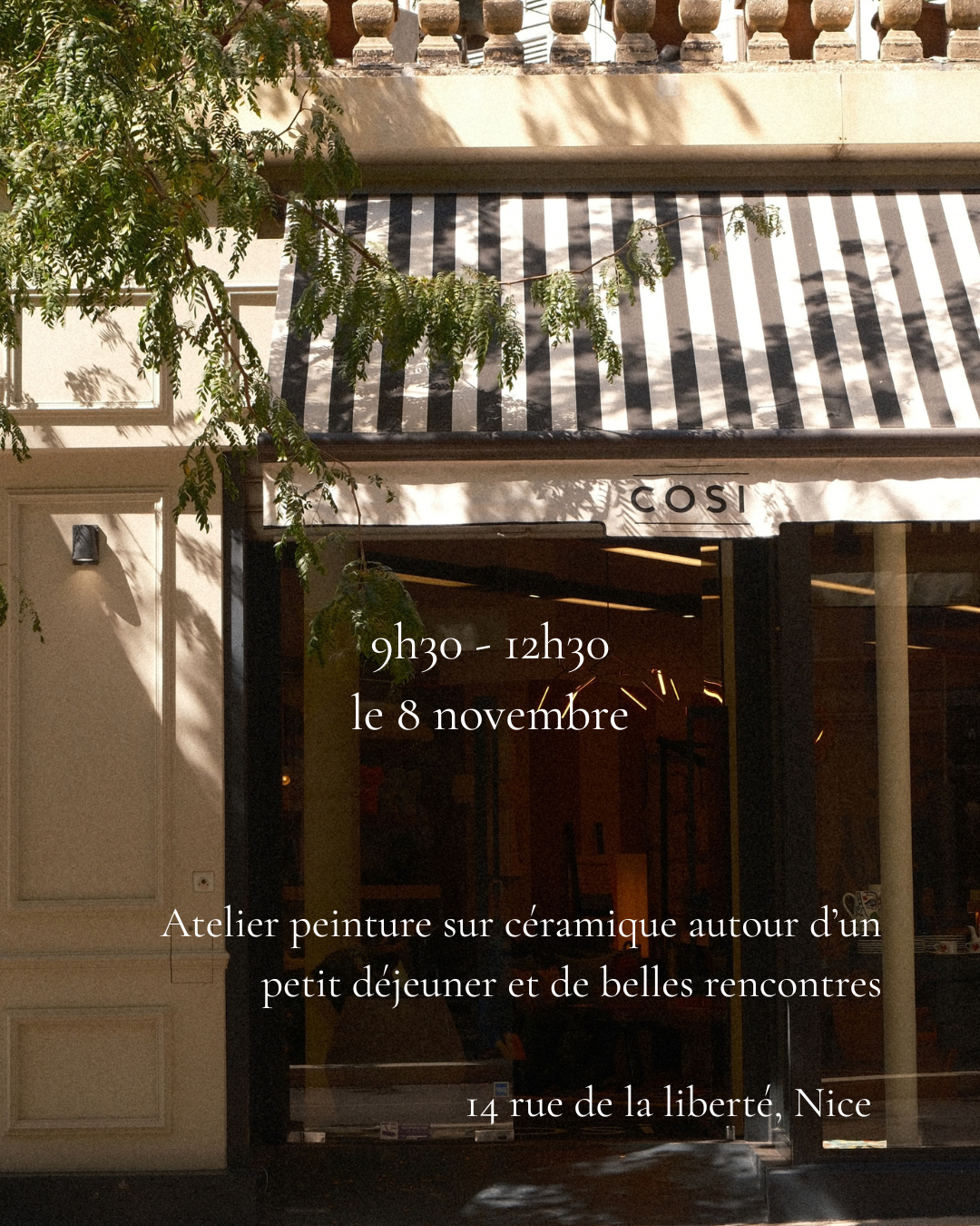 Petit-déjeuner & atelier de peinture sur céramique - Le 08/11
