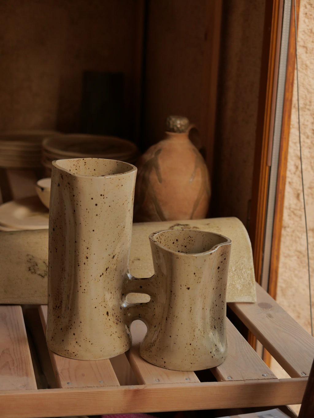 Les amoureux (émail moucheté)